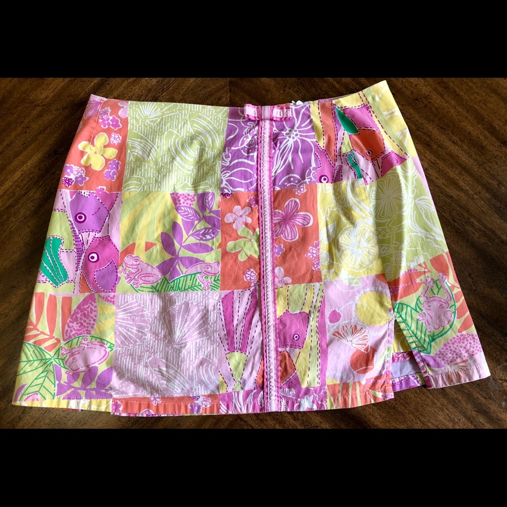 🐠 Lilly Pulitzer Skirt Short with Zipper and Bow